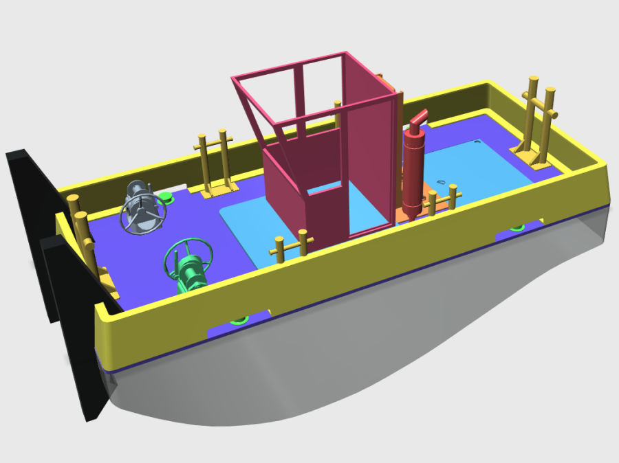 3D Model Layout to Build Parts Above the Deck